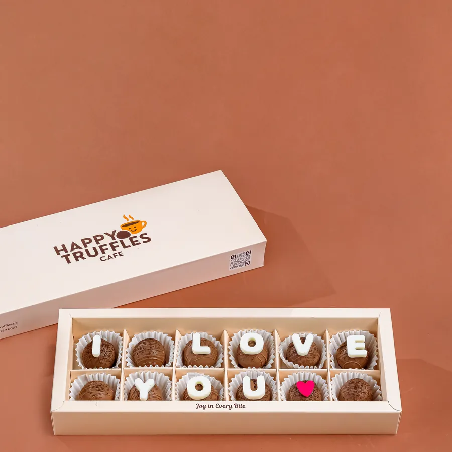 Oreo Truffles with letters I love you · 12 pcs