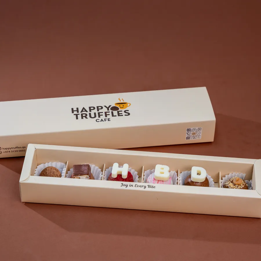 Mix Truffles with Letters HBD · 6 pcs